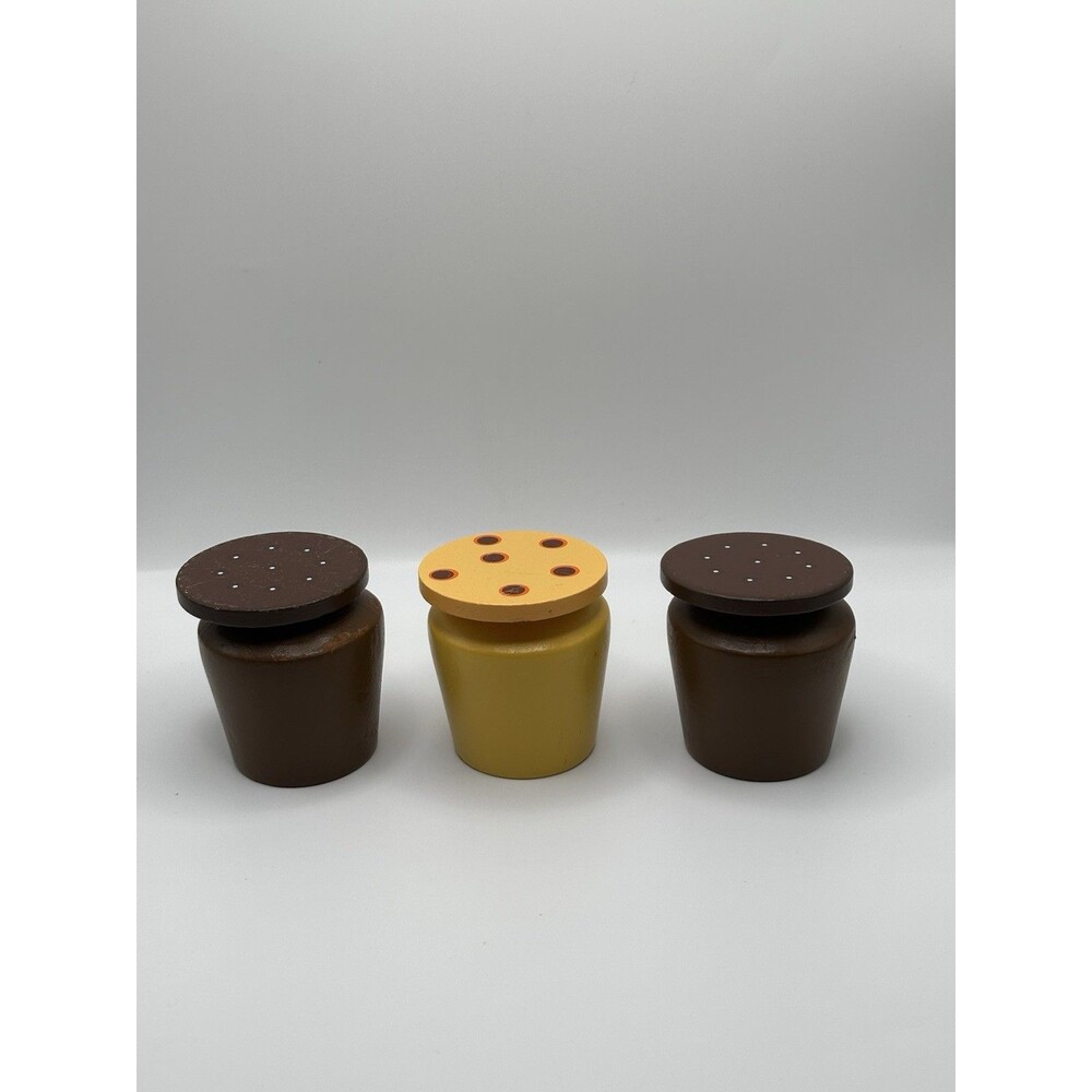 Melissa & Doug Wooden Cookie Jars Set of 3 Pretend Play Food Toy ZY23234